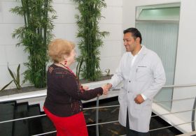 Dr. Santiago Hernandez greets an expat patient, Chapala, Mexico – Best Places In The World To Retire – International Living